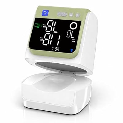 Automatic Electronic Blood Pressure Monitor, 22-40 CM Blood Pressure Cuff, 3 Users*199 Memories, Arm Blood Pressure Monitors for Home Use, Backlit Large LED Screen, BP Monitor (White Matcha Green)