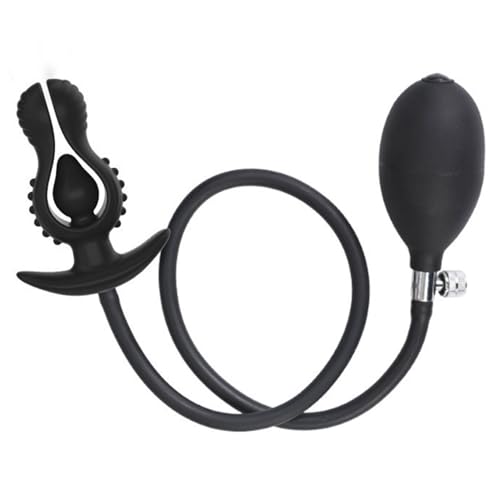 Dilatateur anal gonflable à perles et stimulateur de prostate réglable