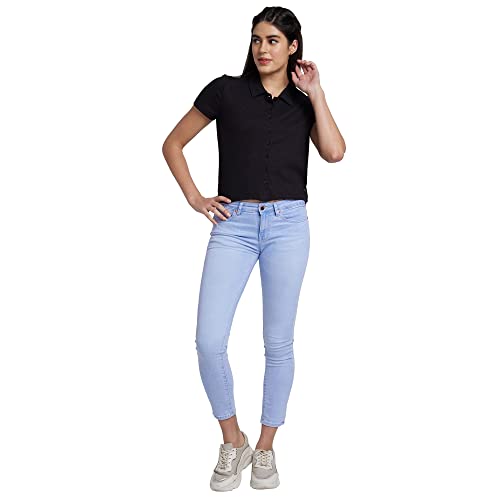 Image of Spykar Women Mid Rise Cotton Stretch Slim Fit Regular Length Jeans (Alicia)