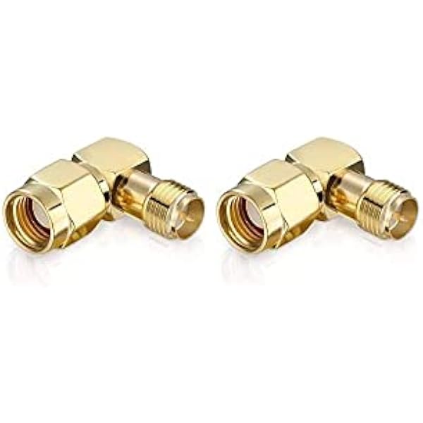 Conecto Adapter SMA Złącze RP-SMA Wtyczka do Gniazda Adapter do Łączenia Złączy Pozłacany Zestaw 2 Szt