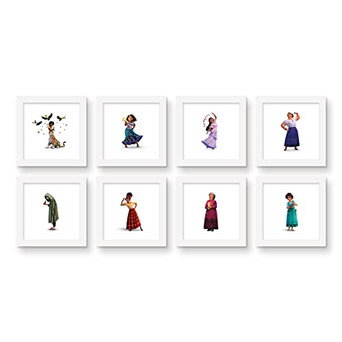 Affiches Disney Encanto lot de 8 posters 30,5 cm cadre blanc deco murale salon