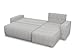 Sofnet Ecksofa Roma L mit Schlaffunktion und Bettkasten - Cord Stoff - L-Form Couch, Polstersofa, Schlafsofa, Sofagarnitur - Ottomane Universal (Grau (Poso 110))