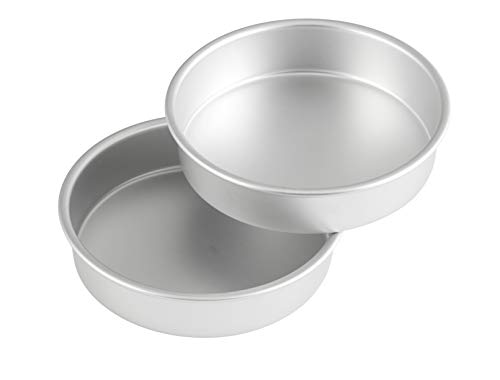 Marhaba Traders Aluminium Round Cake Pan Mould Cake Tin 6 Inches for Baking Half 1/2 kg 500 Grams in OTG Microwave Pressure Cooker 2 Quantity (Set of 2)
