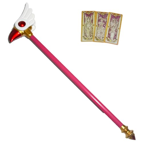 コスプレ 道具 に適合する 木之本桜 封印の杖 PLA製 魔法少女 魔法の杖 ステッキ つえ 杖 きのもと さくら 模造 85cm 小物 可愛い かわいい 封印の杖 W311240764の商品画像（Amazon）