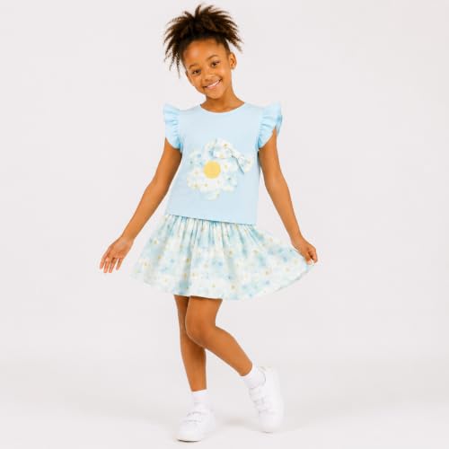Image of Mud Kingdom Girls Outfits Cute Cartoon Polka Dots Summer Holiday Clothes Sets