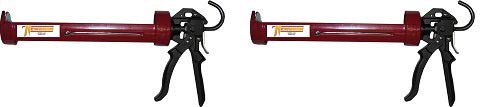 Newborn 255 Super Smooth Rod Revolving Frame Caulking Gun, 1/4 Gallon Cartridge, 18:1 Thrust Ratio (2-(Pack))