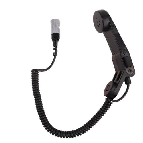 H250 Phone Handset Intercom Waterproof Shoulder Speaker Handheld Microphone 6 Pin Radio for AN/PRC152 AN/PRC148 Durable Communication Accessory for Radios Universal Indoor Outdoor Communication Stand