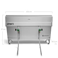 BURNHARD® Camping Gasgrill JONES Edelstahl Klappgrill mit Deckel 2-Brenner – Ansicht 3