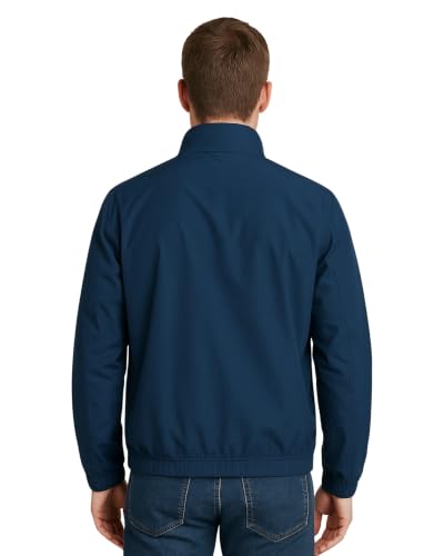 Image of Men's Lightweight Windcheater Zipper Jacket - Gym, Rider Winter Jacket for Men - Thin Wind Sheeter Zip-up Sports Jacket for Man
