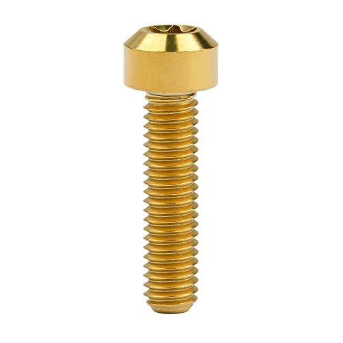 Image of Titanium Torx Square Head M6 x 10 15 20 25 30 35 40 45 50 60 65 70 80mm Screw Pack of 5 (Gold, M6x25mm)