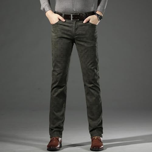 Men's Plaid Business Dress Pants Stylish Casual Suit Pants Stretchy Lightweight Work Pants​2