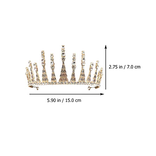 Lurrose Nupcial Strass Tiara Casamento Coroa Casamento CabeÃ§a Vestido Menina AniversÃ¡rio Coroa Fad