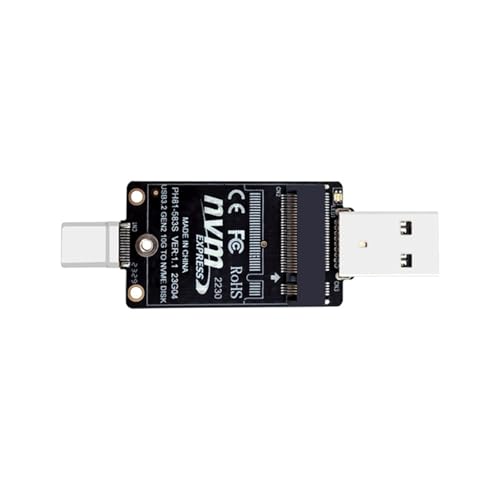 Adaptador 2X M.2 a USB Tipo-C para SSD NVMe 2230 miniatura 4