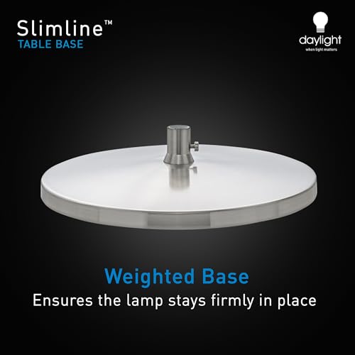 Desk Lamp Base for Slimline Models – Non-Slip Freestanding Stand - Compatible with D35108, D35107, D35106 – Brushed Steel Finish by daylight - Image 5