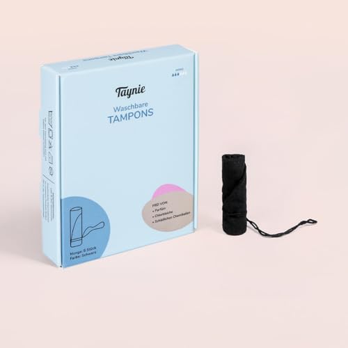 Taynie Tampones lavables medianos: tampones reutilizables de algodón orgánico alternativa a los tampones desechables, absorbentes y agradables para la piel, para sangrado moderado, lavable a 90 °C,