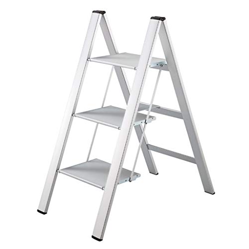 LWZ-Échelles Marchepieds escamotables Escabeau Non-antidérapant Haut de Gamme 2/3 marches Escabeau portatif de Cuisine escabeaux Pliables Escabeau 150 kg (Taille : 3 Steps) Cover