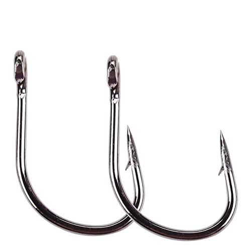 GudGmtoy Live Bait Circle Angelhaken, Größen 1/0-10/0#, 205 Stück, Edelstahl, großer riesiger Hai, extra starker… – Bild 6