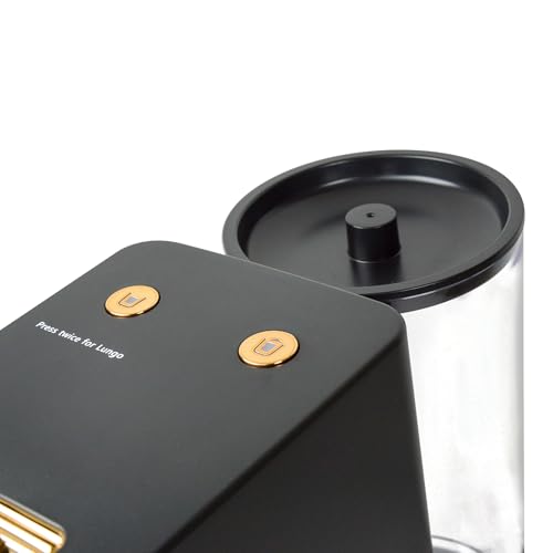 Image of THE BEAN CO Coffee Capsule Machine with a milk tank attachment | Espresso Coffee Maker | 19 Bar Pressure | | Compatible with Nespresso Pods (Black)