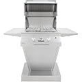 Solaire 27 Inch Deluxe All Infrared Natural Gas Grill On Angular Pedestal Base - SOL-IRBQ-27GIRXL-PED-NG