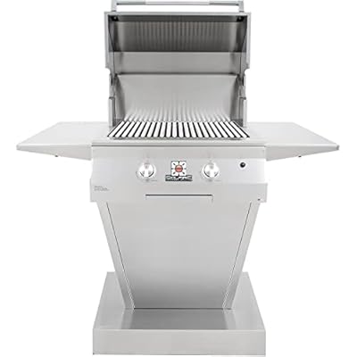 Solaire Gas Grills 27 Inch Deluxe All Infrared Propane Gas Grill On Angular Pedestal Base