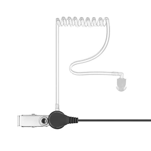 KANMIT 1 Pin 2.5mm Earpiece Headset for Motorola Radio Talkabout T200 T260 T600 T800 MH230R MR350R MT350R Walkie Talkie with Covert Acoustic Tube and PTT mic (2 Pack) - Thumbnail 4