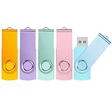 ABLAZE USBメモリ 16GB 5本セット USB2.0 スイベル式 フラッシュドライブ ストラップ付き データ保存用 カラーミックス 業務用 学校 まとめ買い 大量購入