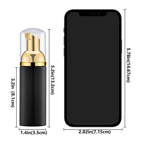 Lil Ray 50PCS Black Foam Bottle with Gold Pump, Empty Travel Foaming Dispensers for Hand Soap,Lash Shampoo(2 Oz) by Lil Ray - Image 6