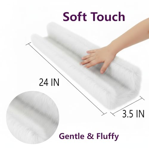 Image of 1PC Plush Bookshelf for Kids, Soft Hanging Wall Book Display Shelf | Nursery Floating Book Organizer, Easy Mount Soft Storage Shelf, White
