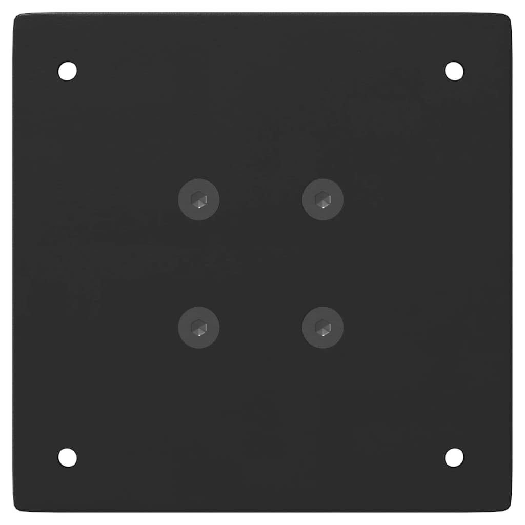 Juego de 4 patas de mesa de café de acero con recubrimiento en polvo, color negro, 30 cm de altura, con topes de goma y agujeros pretaladrados para un fácil montaje, diseño geométrico moderno