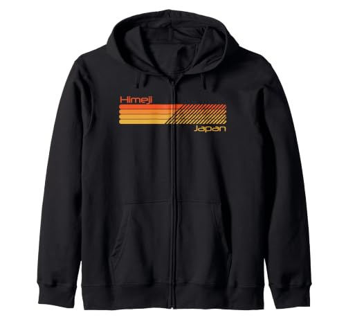 Retro Himeji Japan Zip Hoodie