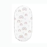 Babybettlaken Spannbettlaken für Babywiegen weicher atmungsaktiver Matratzenschoner für ovale und rechteckige Matratzen