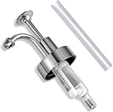 Seifen- und Lotionspenderpumpe, leichtgängige Pumpe, Ersatz für runde 33 mm Halsflaschen, rostfrei...