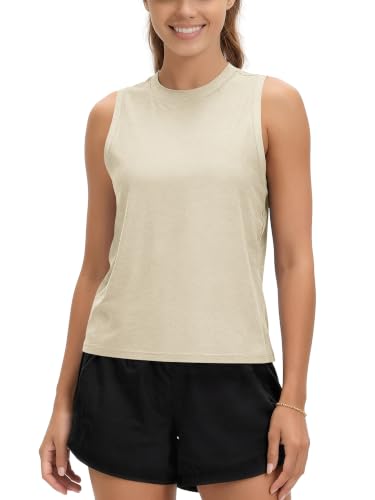 Image of ODODOS Women's Performance Tank Ultra Soft odSTRATUM Tech Sleeveless Tee Shirts High Crew Neck Pullover Top