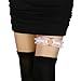 alisikee 2PCs White Lace Cat Thigh Garter, Elastic Adjustable Leg Garters Belt for Women Parties