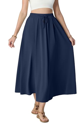 50% Off HiMONE Women's High Waisted Satin Maxi Skirt