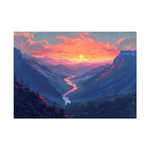 Décoration murale moderne en toile paysage 60x80cm pour illuminer un mur sombre