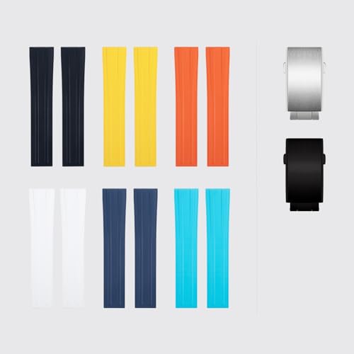 Sangle de 20 mm fluoroélastomère pour montre de plongée Barakuda 5008B