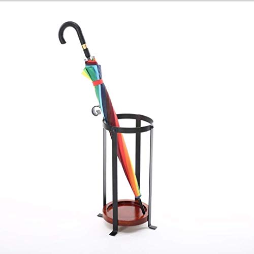 Porte-parapluie indépendant en métal marron pour entrée