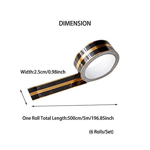 Cchhyyt Self-Stick Instant Tile Stickers Decorative Floor Wall Sticker Peel And Stick Adhesive Waterproof Gap Cover For Kitchen Bathroom Living Room Bedroom 6 Roll/Set (Marble Pattern) #TOP1