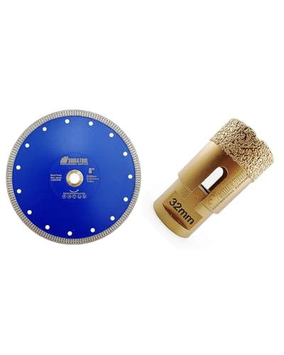 SHDIATOOL Forets diamant 32mm brasé sous vide et disque