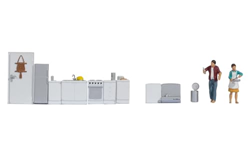 Figurines Cuisine NOCH H0 haute précision pour la création de décors