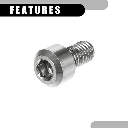 Image of 4 Pcs M5x9mm Universal Titanium Bolt - Bicycle Motorcycle - Titanium Stem Bolts Stronger - Titanium Alloy Silver Tone