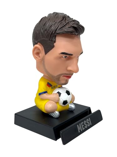 Image of AUGEN Super Hero Messi E Action Figure Limited Edition Bobblehead with Mobile Holder for Car Dashboard, Office Desk & Study Table (Pack of 1)