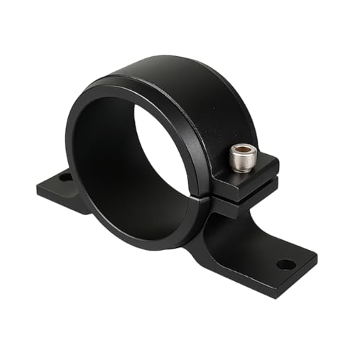 SWPHRT 58mm Car Fuel Filter Mounting Bracket, Metal Rubber Vehicle Oil Fuel Pump Clamp Holder, Secure Automotive Gas Pump Bracket Accessories, Universal for Automobile RV Pickup (Black)