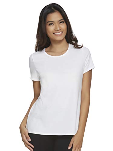 Felina | Basic Cotton Crew Neck T-Shirt (Medium, White)
