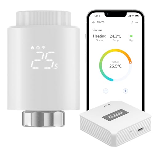 SONOFF Zigbee Termostato per radiatore intelligente con TRVZB & ZBBridge-P Gateway, valvola per...
