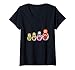 Damen Matryoschka Babuschka Puppe Russland Russia Matrjoschka T-Shirt mit V-Ausschnitt