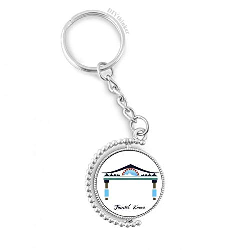 Porte-clés mémoriel de Corée Arc Classique, un cadeau souvenir rotatif unique