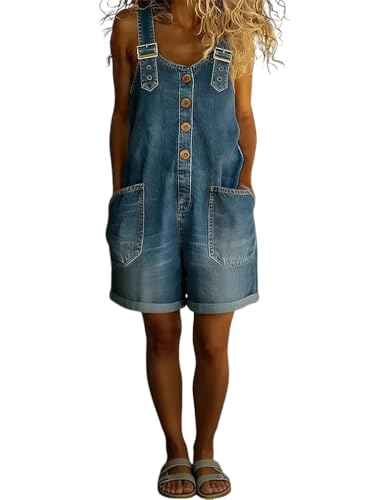 Salopette jean femme courte pour les journées détente à la plage