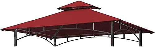 Auvent de jardin, tente de fête, toit de jardin, extérieur, tonnelle, pavillon, couverture supérieure, pare-soleil 3 x 3 m, rouge